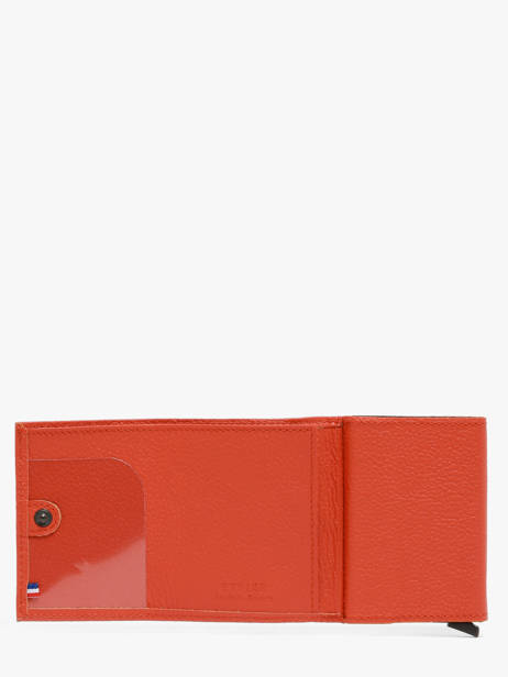 Card Holder Leather Etrier Orange madras EMAD5020 other view 2
