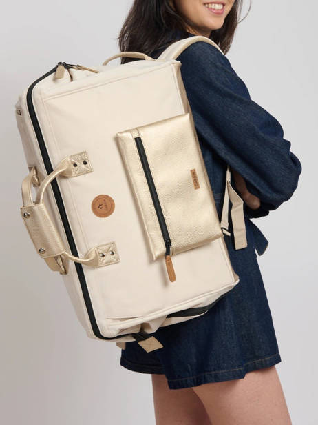 Cabin Duffle Bag Backpack Travel Cabaia Beige travel DUFFV2 other view 1