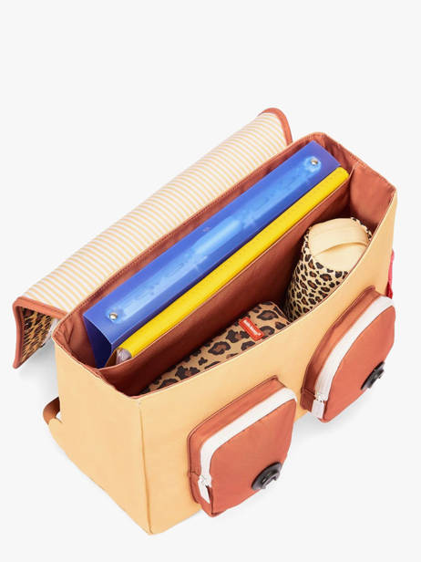 Cartable Hello hossy Beige cool kids P6 vue secondaire 3