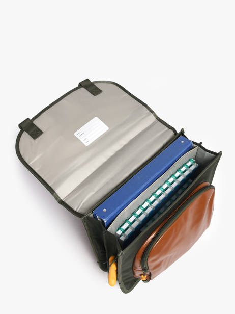 2-compartment Satchel Stones and bones Green boys B other view 3