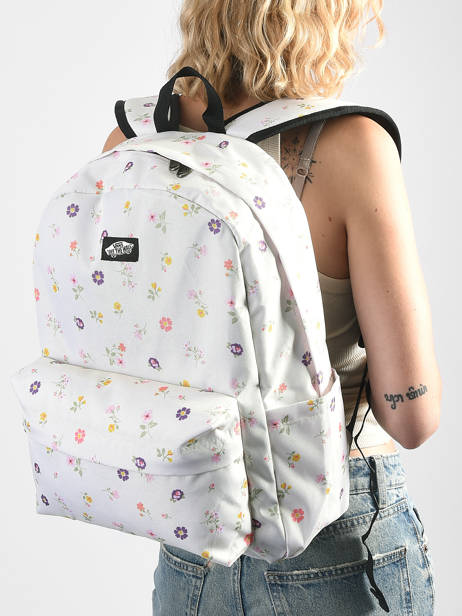 Sac à Dos 1 Compartiment Vans Blanc backpack VN000H4W vue secondaire 1