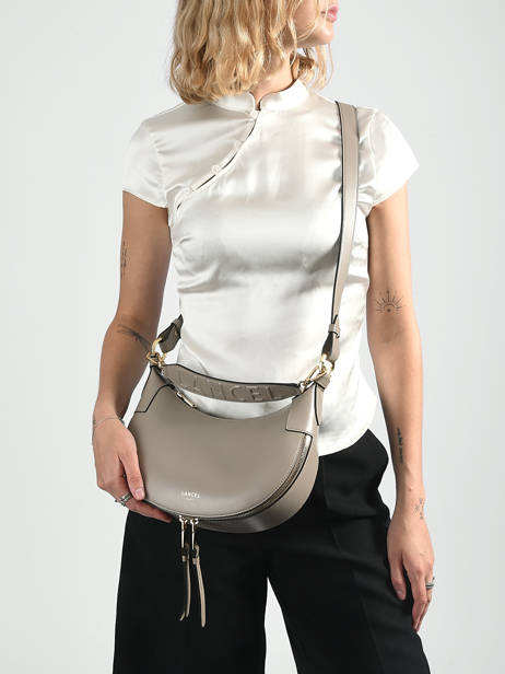 Shoulder Bag Origami Leather Lancel Gray origami A13313 other view 1