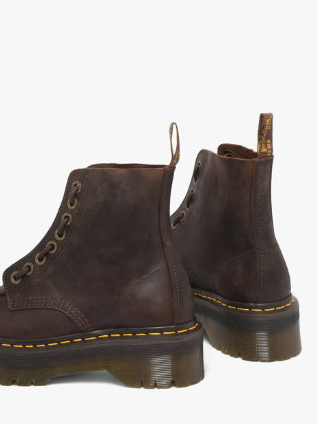 Platform Boots In Leather Dr martens Brown women 40910200 other view 2