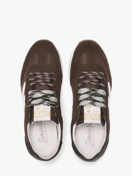 Sneakers En Cuir Semerdjian Marron women JUNEE278 vue secondaire 3
