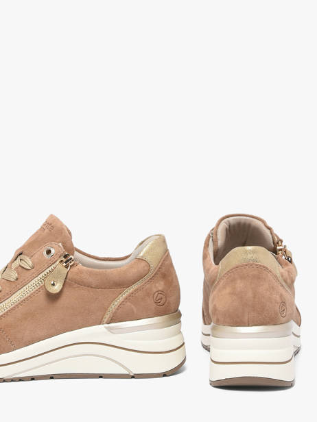 Platform Sneakers In Leather Remonte Beige women 64 other view 2