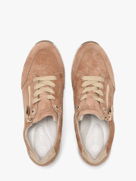 Platform Sneakers In Leather Remonte Beige women 64 other view 3