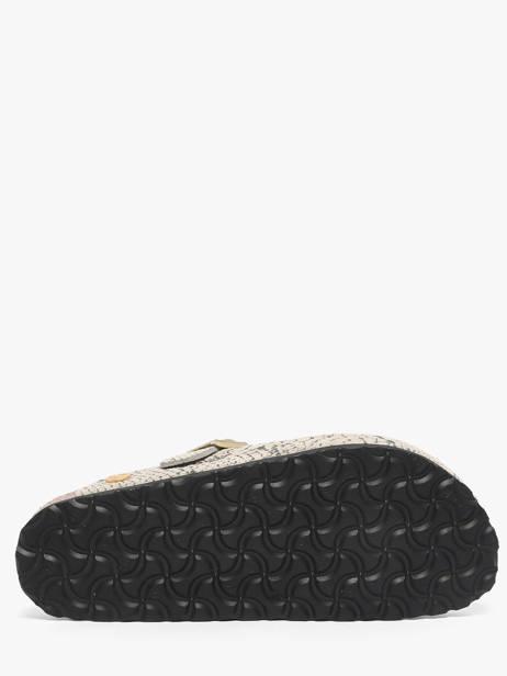 Slippers In Leather Birkenstock Gray women 1033086 other view 4