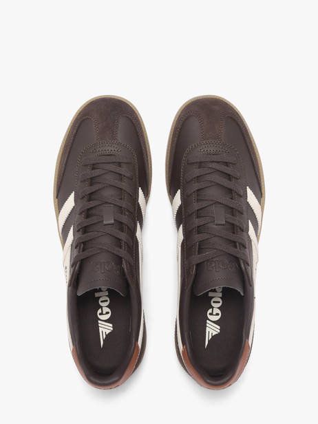Sneakers En Cuir Gola Marron men CMB744CW vue secondaire 3