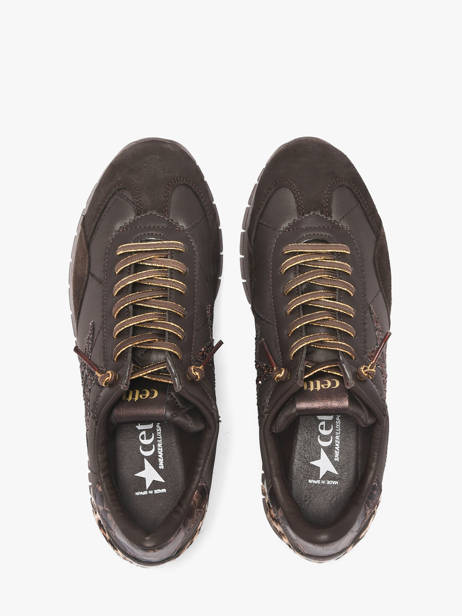 Platform Sneakers Cetti Brown women SRA other view 3