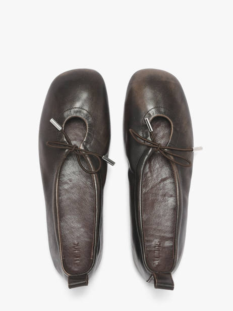 Ballerinas In Leather Alohas Brown women 10131801 other view 3