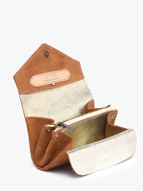 Coin Purse Agnes Leather Etrier Brown agnes EAGN5018 other view 2