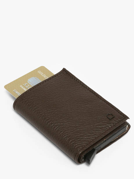 Card Holder Leather Etrier Brown madras EMAD5020 other view 1