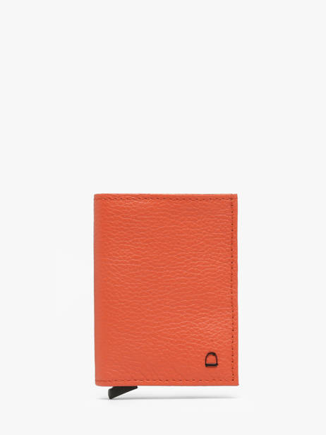 Porte-cartes Cuir Etrier Orange madras EMAD5020