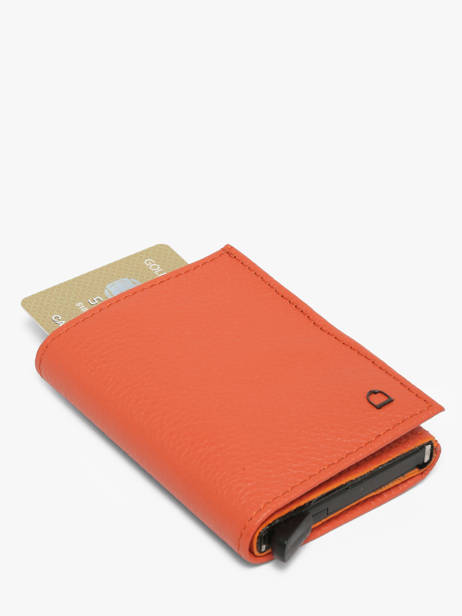Porte-cartes Cuir Etrier Orange madras EMAD5020 vue secondaire 1