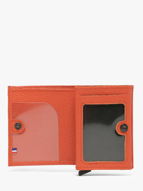 Porte-cartes Cuir Etrier Orange madras EMAD5020 vue secondaire 2