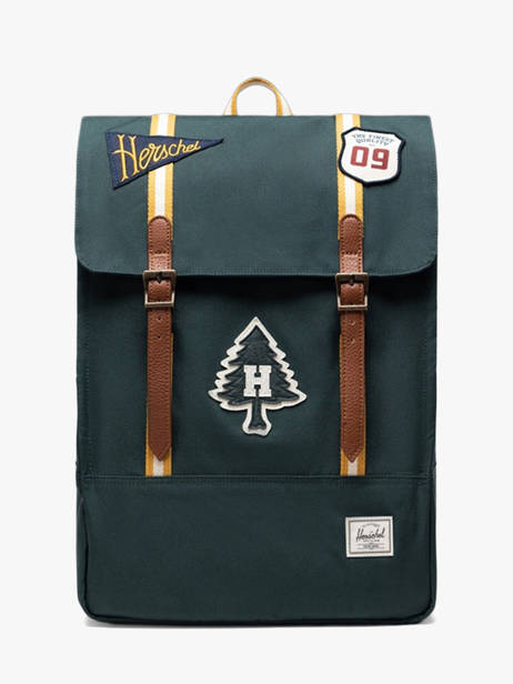 Sac à Dos 1 Compartiment Herschel Vert classics 11404