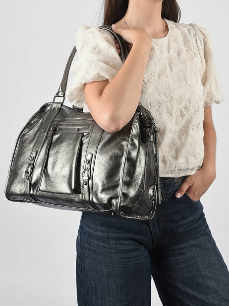 A4 Size Shoulder Bag Gallantry Silver format a4 5B other view 1