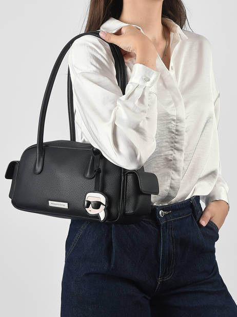 Bowling Bag K Ikon Leather Karl lagerfeld Black k ikon B3W30119 other view 1