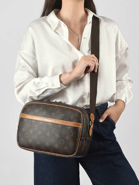 Sac Bandoulière D'occasion Louis Vuitton Reporter Pm Monogrammé Louis vuitton Marron second life P31VK450 vue secondaire 1
