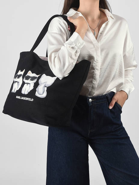 Shoulder Bag K Ikon Cotton Karl lagerfeld Black k ikon B3W50017 other view 1
