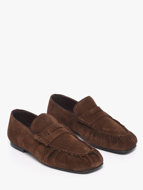 Moccasins In Leather Alohas Brown women 10121401 other view 1