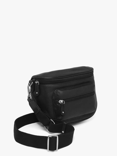 Sac Banane Cuir Hexagona Noir confort 466110 vue secondaire 2