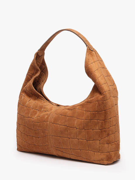 Shoulder Bag Velvet Croco Leather Milano Brown velvet croco CV26061 other view 1