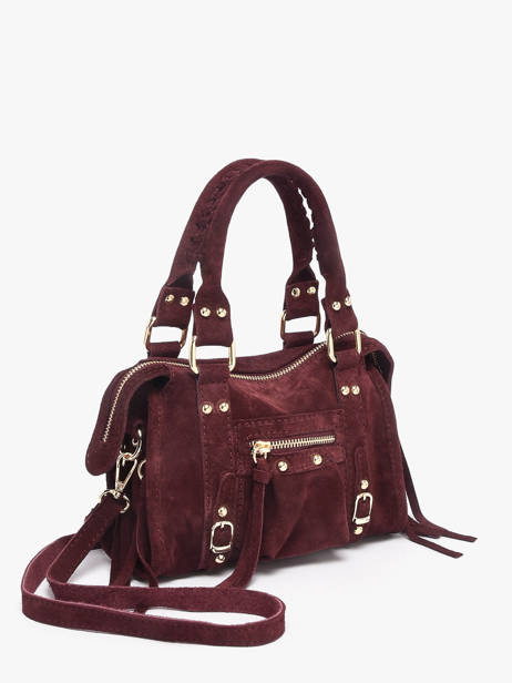 Crossbody Bag Velvet Leather Milano Red velvet VE24092O other view 1