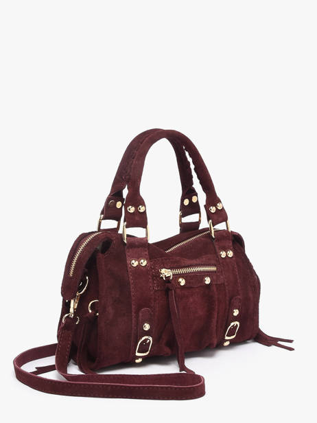 Crossbody Bag Velvet Leather Milano Violet velvet VE24093O other view 2
