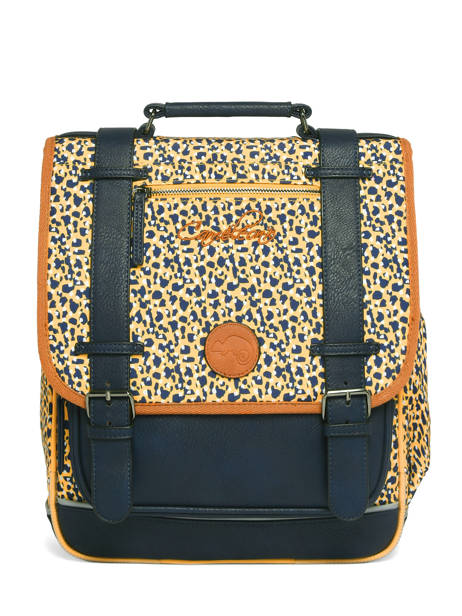 3-compartment Backpack Cameleon Yellow vintage fantasy PBVGSD39 other view 6
