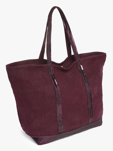 Le Cabas L Lin Paillettes Vanessa bruno Rouge cabas lin 31V40409 vue secondaire 2