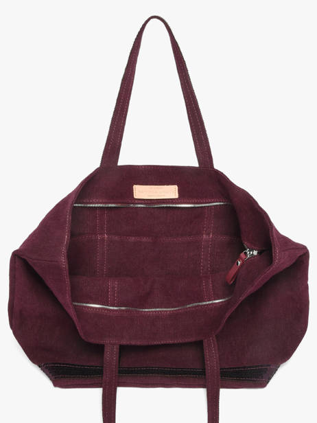 Le Cabas L Lin Paillettes Vanessa bruno Rouge cabas lin 31V40409 vue secondaire 4