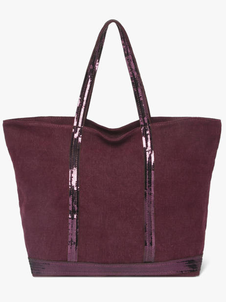Le Cabas L Lin Paillettes Vanessa bruno Rouge cabas lin 31V40409 vue secondaire 5