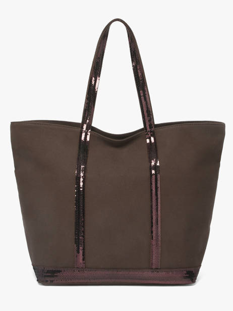 Le Cabas L Zippé Paillettes Vanessa bruno Marron cabas 1V40409 vue secondaire 5