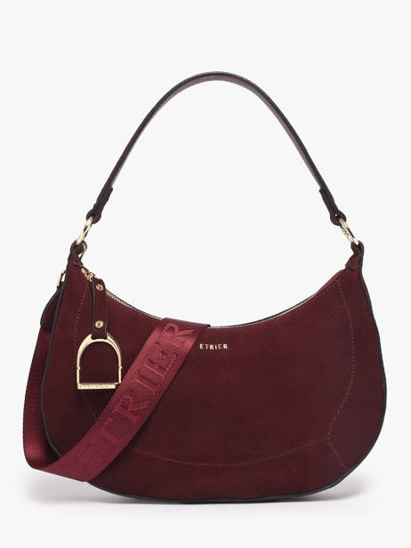 Shoulder Bag Altesse Suede Leather Etrier Violet altesse suede EASU017M