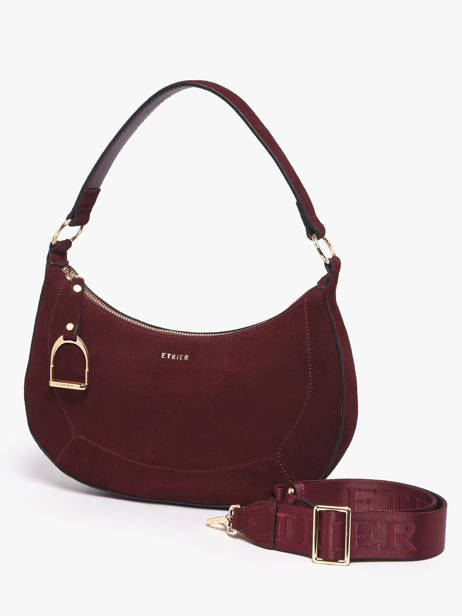 Shoulder Bag Altesse Suede Leather Etrier Violet altesse suede EASU017M other view 3