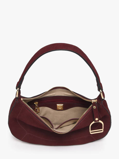 Shoulder Bag Altesse Suede Leather Etrier Violet altesse suede EASU017M other view 5
