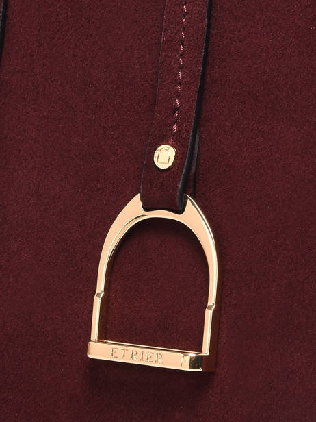 Shoulder Bag Altesse Suede Leather Etrier Violet altesse suede EASU088S other view 3