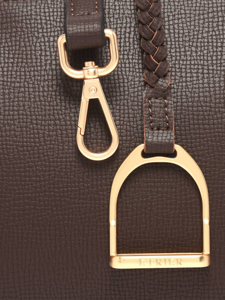 Sac Bandoulière Torsade Cuir Etrier Marron torsade ETOS0142 vue secondaire 3