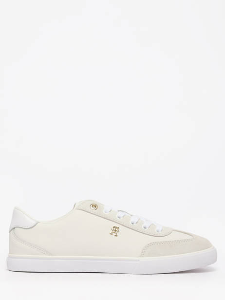 Sneakers In Leather Tommy hilfiger White women 9391YBL