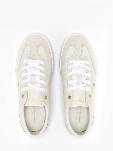 Sneakers In Leather Tommy hilfiger White women 9391YBL other view 3