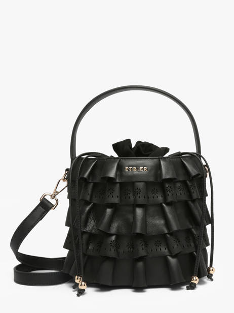 Sac Bandoulière Renaissance Cuir Etrier Noir renaissance EREN216S