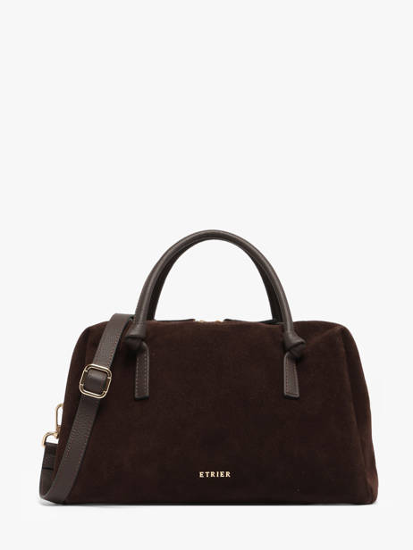 Sac Porté Main Sienne Cuir Etrier Marron sienne ESIN220M
