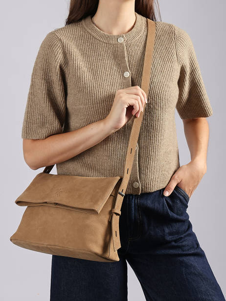 Shoulder Bag Cavalier Nubuck Leather Etrier Brown cavalier nubuck ECAN135M other view 1