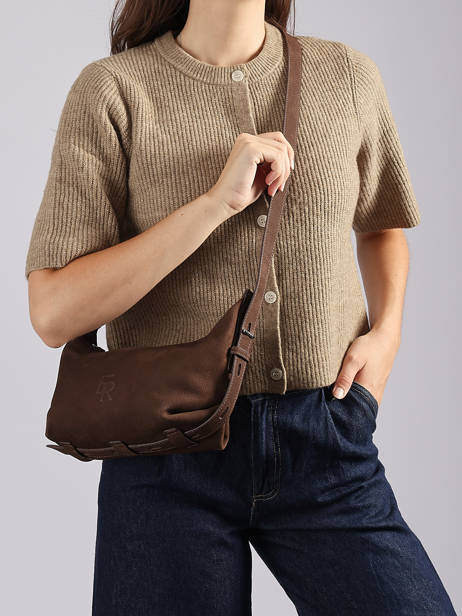 Sac Bandoulière Cavalier Nubuck Cuir Etrier Marron cavalier nubuck ECAN228M vue secondaire 1