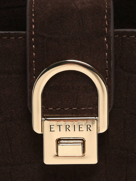 Satchel M Equestre Croco Leather Etrier Brown equestre croco EEQC142M other view 4