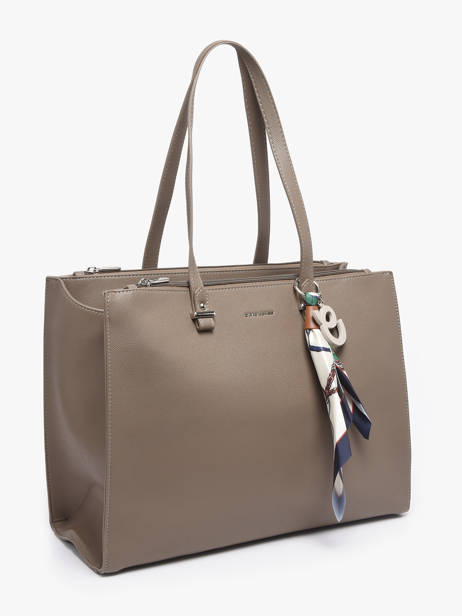Sac Porté épaule Saffiano Polyester David jones Gris saffiano 4N vue secondaire 1