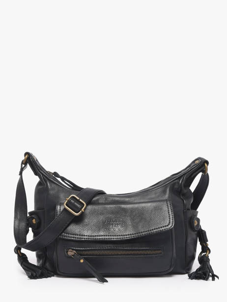 Sac Bandoulière Cow Cuir Basilic pepper Noir cow BCOW91