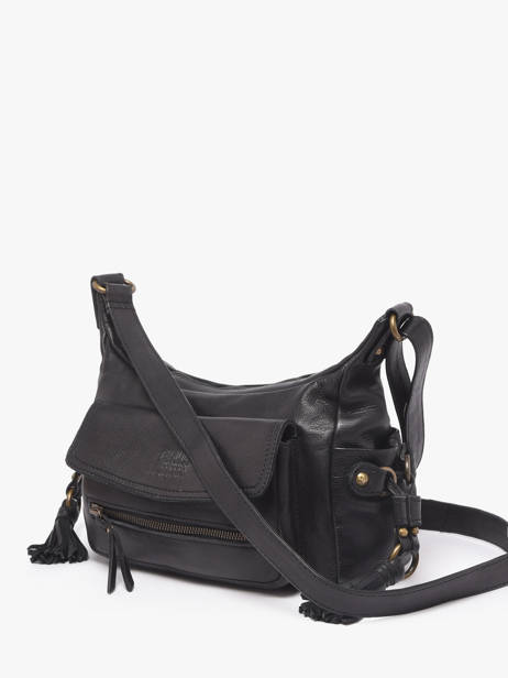 Sac Bandoulière Cow Cuir Basilic pepper Noir cow BCOW91 vue secondaire 1