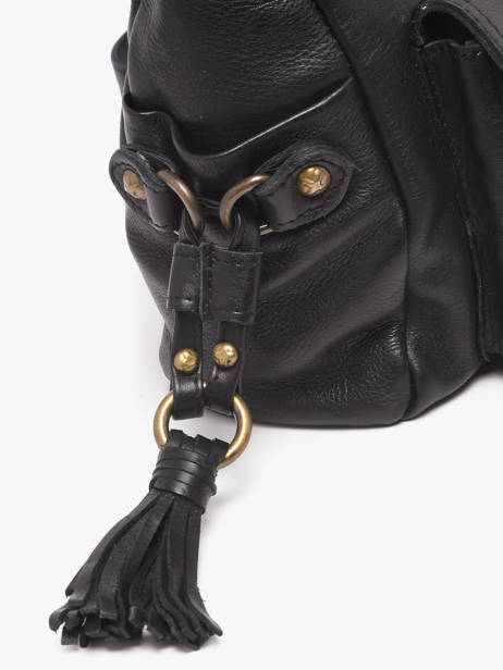 Sac Bandoulière Cow Cuir Basilic pepper Noir cow BCOW91 vue secondaire 2